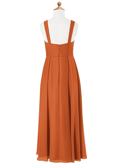 Azazie Simoan Junior Cinnamon A-Line Sweetheart Neckline Chiffon Dress image5