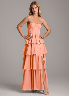 Azazie Alanna Bridesmaid Dresses Sunset A-Line Sweetheart Neckline Chiffon Dress image5