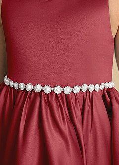 Azazie Julietta Robe Demoiselle D'honneur Fillette Robe Princesse en Tulle Convertible Grenade image10
