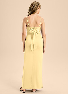 Azazie Mai Junior Butter Sheath Sweetheart Neckline Stretch Satin Dress image2