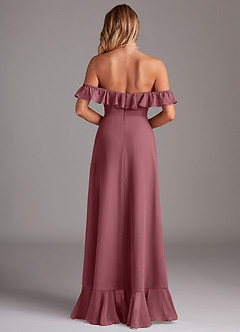 Azazie Lyra Bridesmaid Dresses Desert Rose A-Line Chiffon Convertible Dress image7