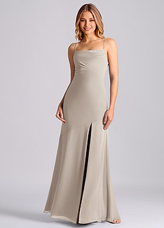 Azazie Grata Brudtärnklänningar Klä av Sjöjungfru i Chiffong Plisserad Frost image3