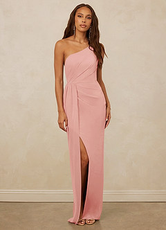 Christian Siriano Bridal for Azazie 1003 Bridesmaid Dresses Rosette Sheath One Shoulder Chiffon Dress image1