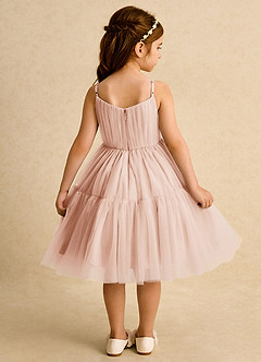 Azazie Osea vestidos de niña de las flores Vestido de Rosa Inglesa de Tul de Princesa con Plisado image2