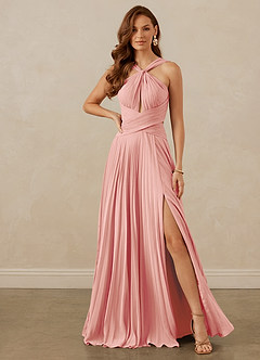 Christian Siriano Bridal for Azazie 1009 Bridesmaid Dresses Rosette A-Line Pleated Chiffon Dress image2