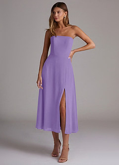 Azazie Wren Bridesmaid Dresses Tahiti A-Line Strapless Chiffon Dress image1
