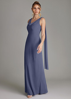 Azazie Essence Bridesmaid Dresses Stormy Sheath Chiffon Dress image4