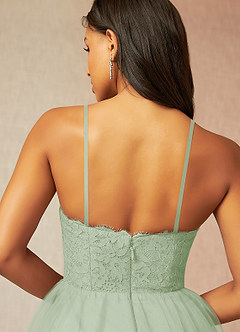 Azazie Roni Bridesmaid Dresses Dusty Sage A-Line Sweetheart Neckline Tulle Convertible Dress image6