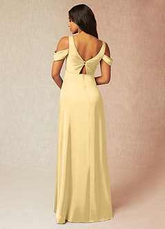 Azazie Rhea Maternity Bridesmaid Dresses A-Line Off-The-Shouler Pleated Stretch Satin Floor-Length Dress image2