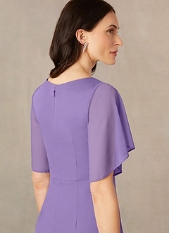 Azazie Selah Mother of the Bride Dresses Tahiti A-Line V-Neck ruched Mesh Dress image5
