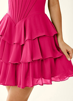 Cekago Rosette Tiered Ruffle Mini Dress image7