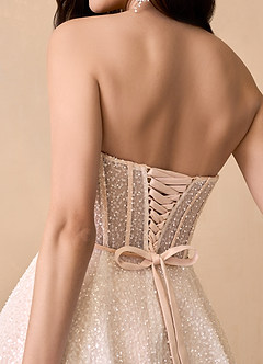 Azazie Eos Wedding Dresses Diamond White English Rose Mermaid Off the Shoulder Beading Dress image12
