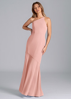 Azazie Tilla Jurken voor bruidsmeisjes Jurk van Chiffon met Zeemeermin One-Shoulder Rozet image6