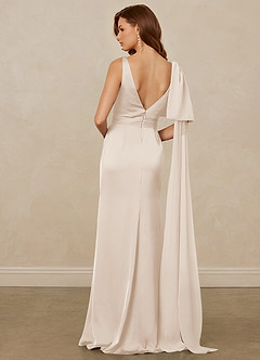 Christian Siriano Bridal for Azazie 1011 Bridesmaid Dresses White Alabaster Mermaid Bow Stretch Satin Dress image2