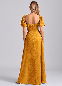 Azazie Mirian Brudtärnklänningar Klä av A-Linje i Blommig Utbrändhet Älskling Halsringning Knäck image6