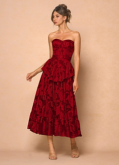 Emery Ruby Red Midi Dress image4