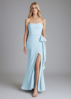 Azazie Solstice Brudepigekjoler Havfrue Stropløs Chiffon Gulv-længde Kjole image1