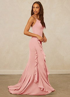 Christian Siriano Bridal for Azazie 1006 Bridesmaid Dresses Rosette Mermaid Ruched Chiffon Dress image5