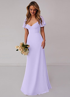 Barbie ♥ Azazie Bridesmaid Dresses Lilac A-Line Pleated Chiffon Dress image6
