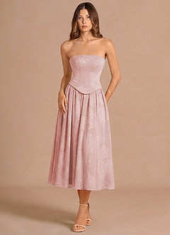 Isaura Powder Pink Midi Dress image4