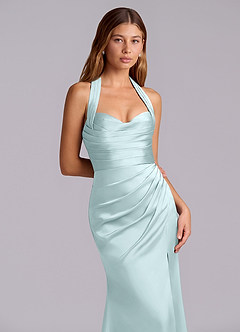 Azazie Destiny Robes de demoiselle d'honneur Robe Sirène en Satin extensible Encolure en Forme de Cœur Verre De Mer image5