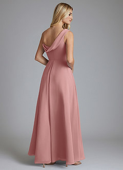 Azazie Naiyah Final Sale Sky Blue A-Line One Shoulder Chiffon Dress image2