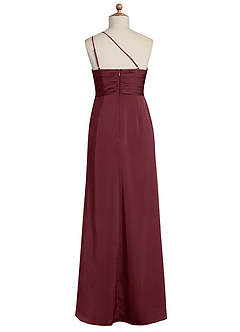 Azazie Eren Junior Etui Plissee Stretch-Satin Kleid Cabernetrot image7