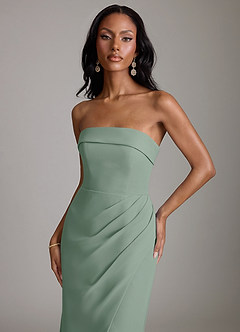 Azazie Aretha Suknie dla druhen Linia A Bez ramiączek Szyfon Do ziemi Sukienka image7