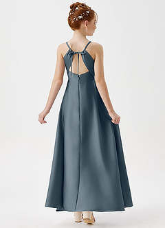 Azazie Avelina Junior A-Linie Plissee Stretch-Satin Kleid Zwielichtviolett image2