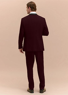 front Winston Burgundy Shawl Lapel Tuxedo