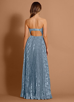 Maxi jurk Audrina Stoffig Blauw image2