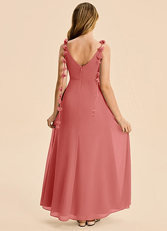 Azazie Gumdrop Junior Antique Rose Empire Pleated Chiffon Dress image6