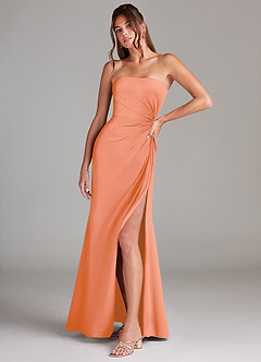 Azazie Aliani Bridesmaid Dresses Sunset Sheath Strapless Chiffon Convertible Dress image4