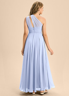 Azazie Charlize Junior A-Linie Plissee Chiffon Kleid Eis image2
