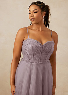Christian Siriano Bridal for Azazie 1015 Bridesmaid Dresses Pleated Tulle and Chantilly Lace A-line Dress image10