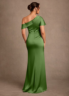 Azazie Rutha Suknie dla Matki Panny Młodej Osłona Jedno ramię Satyna elastyczna Długość podłogi Sukienka image2