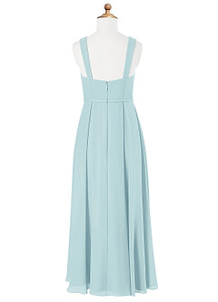 Azazie Simoan Junior Sea Glass A-Line Sweetheart Neckline Chiffon Dress image5