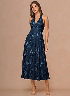 Josee Navy Midi Dress image3