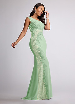 Azazie Juliane Abiti per la Madre della Sposa Abito Sirena in Pizzo Lustrini Verde Salvia image2