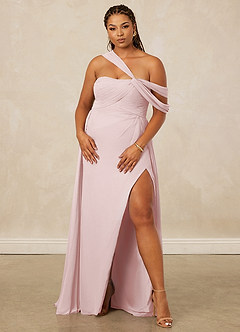 Christian Siriano Bridal for Azazie 1014 Bridesmaid Dresses Blushing Pink A-Line Off the Shoulder Chiffon Dress image12