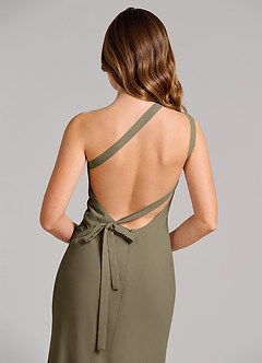 Azazie Monroe Suknie dla druhen Osłona Jedno ramię Szyfon Do ziemi Sukienka image6