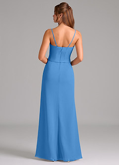 Azazie Jenine Bridesmaid Dresses Blue Jay Mermaid Strapless Chiffon Dress image7