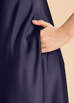 Azazie Sissy Junior Klä av A-Line i Stretch Satin Av axeln image7