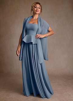 Azazie Josabeth Moeder van de bruid jurken A-Lijn Jurk van Chiffon Geplooid Schemering image2