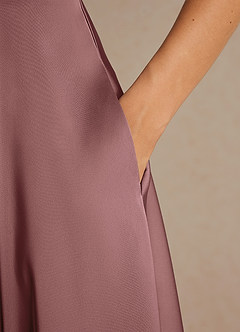 Azazie Niles Mother of the Bride Dresses Vintage Mauve A-Line Trains Stretch Satin Dress image9