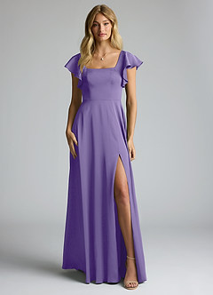 Azazie Bondi Bridesmaid Dresses Tahiti A-Line Bow Stretch Satin Dress image5