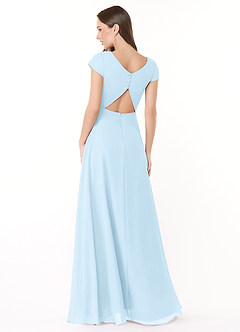 Azazie Hainsly Bridesmaid Dresses Sky Blue A-Line Sweetheart Neckline Chiffon Dress image2