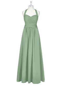 Azazie Claudia Brudtärnklänningar Klänning av A-Line i Chiffong Sweetheart halsringning Matcha image7