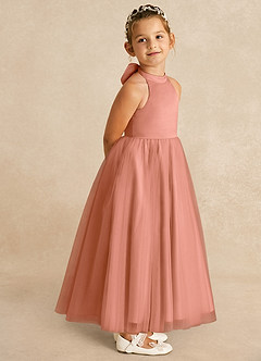 Azazie Bev Flower Girl Dresses MAI TAI A-Line Convertible Tulle Dress image8