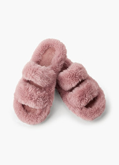 front Podwójne, miękkie kapcie z paskiem